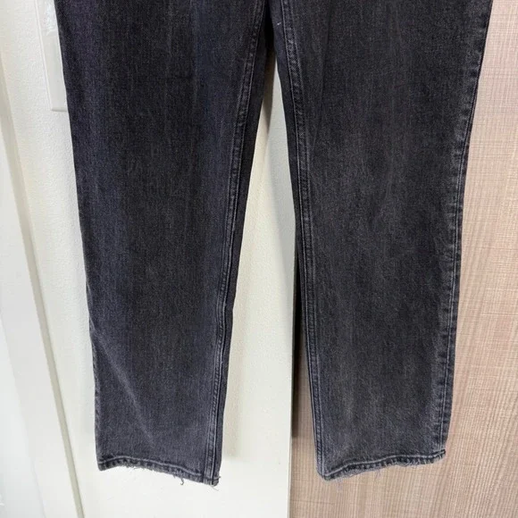 Abercrombie & Fitch Curve Love Ultra High Rise 90s Straight Jean Black Size 4 - Picture 8 of 14